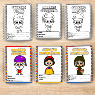 Capas para Caderno Branca de Neve