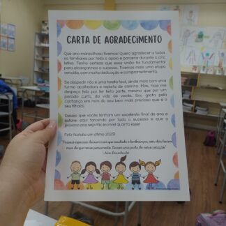 Carta de agradecimento 2024