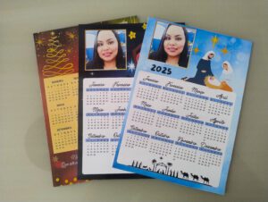 Calendário 2025 com foto editável