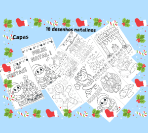 Caderno natalino para colorir