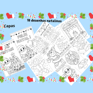 Caderno natalino para colorir