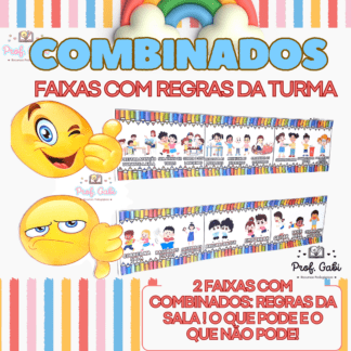 Faixas combinados/ REGRAS DA sala