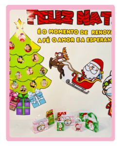 Painel de Natal para Escola + Caixinhas Natalinas
