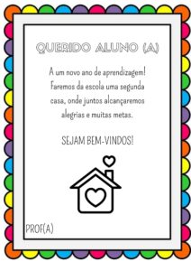 Recadinho boas vindas