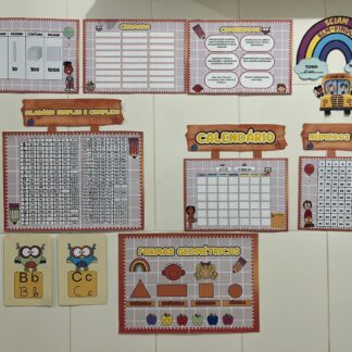 Kit Sala de Aula - Tema Material Escolar