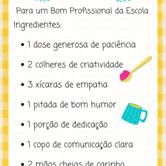 CARTÃO RECEITA DE BOM PROFISSIONAL NA ESCOLA