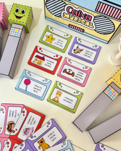 Kit Caixa Musical para turmas de Educação Infantil e séries iniciais do ensino Fundamental.