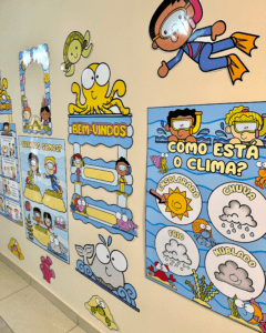 Kit Decoração e recurso salade aula tema Fundodo Mar.