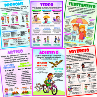 15 Cartazes de Língua Portuguesa - decoração de sala