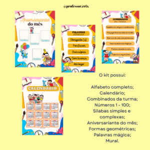 Kit decoração sala de aula: Turma da Mônica