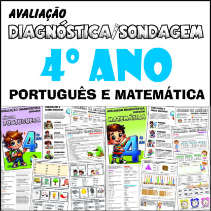 📚 Diagnóstica/Sondagem Para o 4º Ano - Português e Matemática 📐