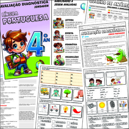 📚 Diagnóstica/Sondagem Para o 4º Ano - Português e Matemática 📐 - Image 3