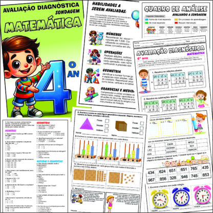 📚 Diagnóstica/Sondagem Para o 4º Ano - Português e Matemática 📐 - Image 2