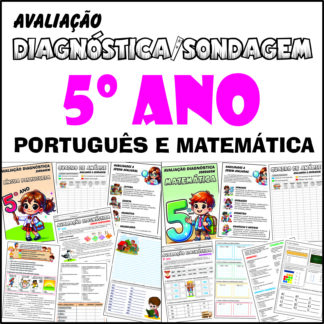 📚 Diagnóstica/Sondagem Para o 5º Ano - Português e Matemática 📐