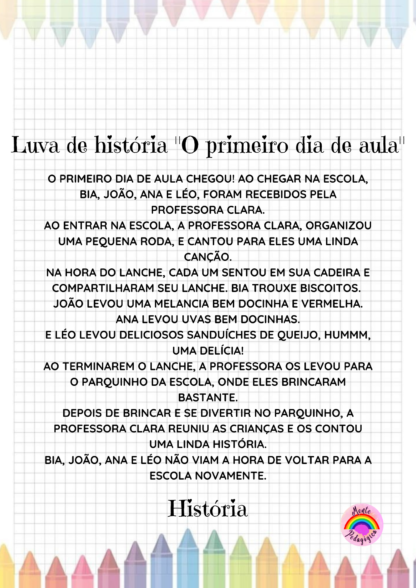Luva de história "O primeiro dia de aula" 👩🏻‍🏫 - Image 4