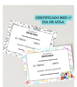Certificado 1 dia de aula