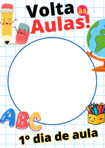 MOLDURA PARA FOTO VOLTA ÀS AULAS