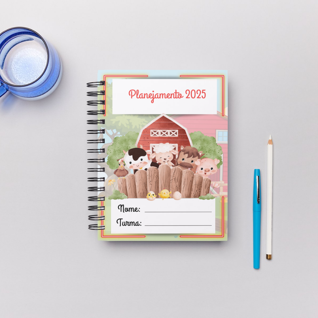 planner da professora fazendinha