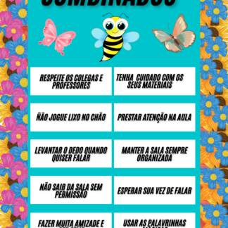 CARTAZ COMBINADOS TEMA JARDIM
