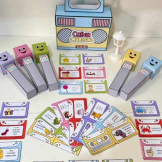 Kit Caixa Musical para turmas de Educação Infantil e séries iniciais do ensino Fundamental.