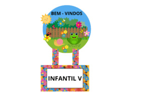 PLACA DE BEM-VINDOS TEMA JARDIM
