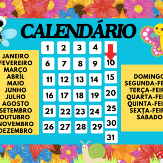 CALENDÁRIO COM O TEMA JARDIM