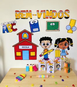 PAINEL BEM-VINDOS + SACOLINHA