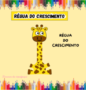 Régua do crescimento: tema girafa