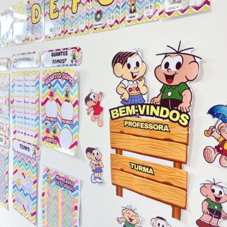 Kit decoração de sala turma da Mônica