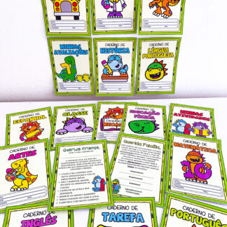Capas para caderno Dino
