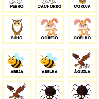 Jogo da memória dos animais