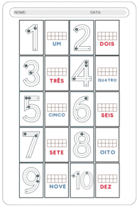 QUANTIDADES NUMEROS 1 – 16 PAG