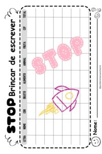 Stop – Brincar de escrever