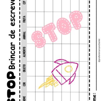 Stop - Brincar de escrever