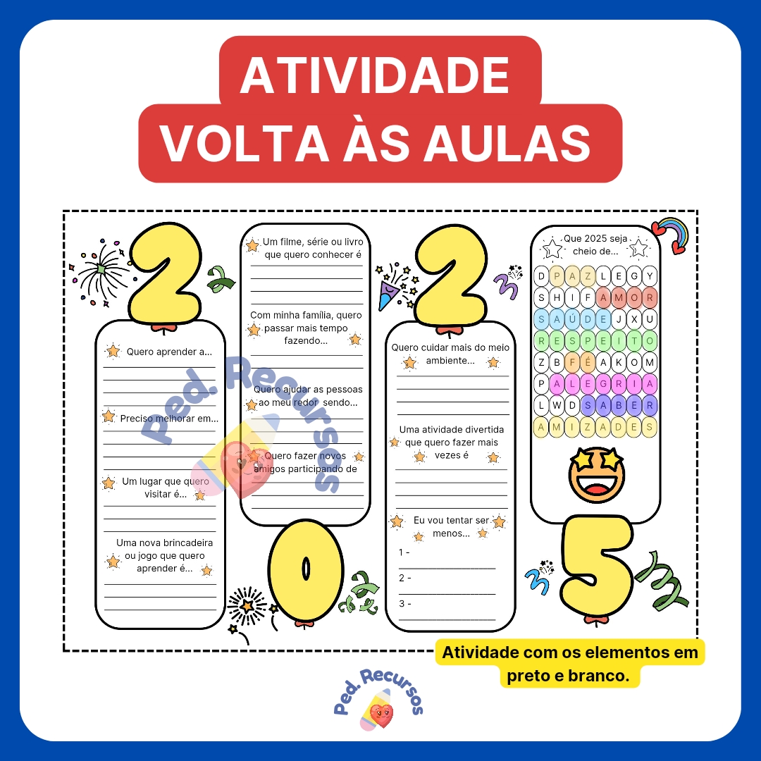 Atividade volta às aulas para 4 ano e 5 ano.
