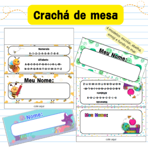 Crachá de mesa – 4 modelos