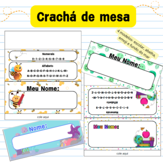 Crachá de mesa - 4 modelos