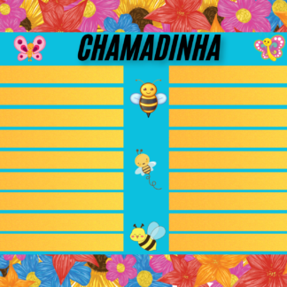 CARTAZ CHAMADINHA TEMA JARDIM