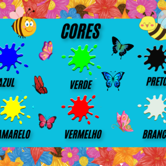 Cartaz cores com o tema jardim