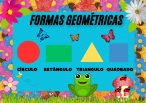 CARTAZ FORMAS GEOMÉTRICAS TEMA JARDIM