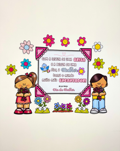 Painel e Lembrancinha Dia da Mulher