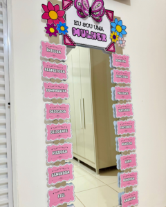 Decoração Espelho Afirmações Dia da Mulher