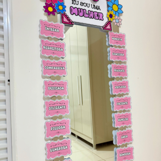 Decoração Espelho Afirmações Dia da Mulher
