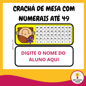 Crachá de Mesa com Numerais