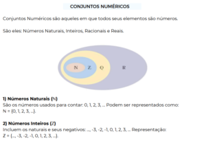 Conjuntos Numéricos + Exercícios + Gabarito