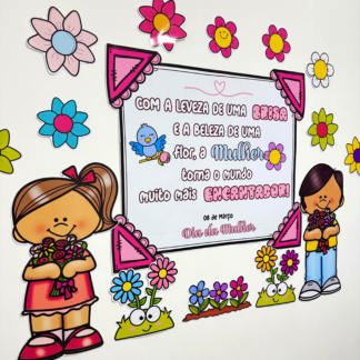 Painel e Lembrancinha Dia da Mulher
