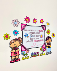 Painel e cartão lembrancinha Dia da Mulher