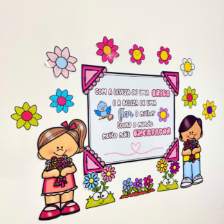 Painel e cartão lembrancinha Dia da Mulher