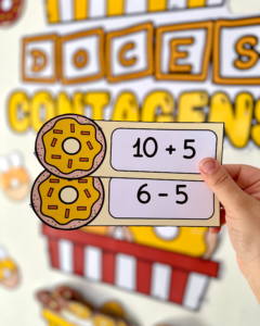 Kit Doces Contagens para trabalhar as 4 operações com crianças da Educação Infantil e das séries iniciais do Ensino Fundamental.