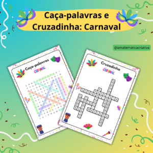 Caça-palavras e Cruzadinha: Carnaval